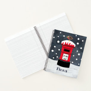 Personalisierter Niedlicher Weihnachtspostkasten u Notizblock