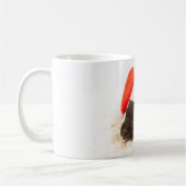 Personalisierter Niedlicher Welpe mit Weihnachtsma Kaffeetasse (Links)