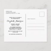 Personalisierter Niedlicher Welpenhund Abschluss Einladungspostkarte (Rückseite)