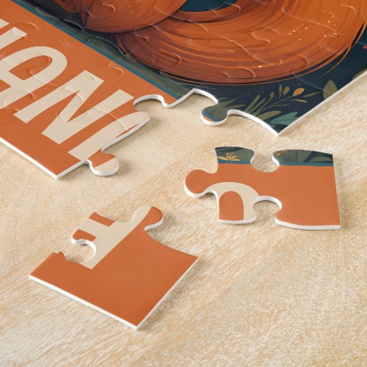 Personalisierter Niedlicher Whimsical Sitting Fox Puzzle (Seite)