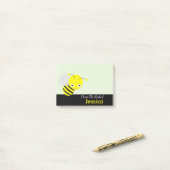 Personalisierter Niedlicher Yelllow HoneyBee Post-it Klebezettel (Auf Schreibtisch)