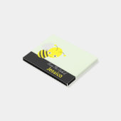 Personalisierter Niedlicher Yelllow HoneyBee Post-it Klebezettel (angewinkelt)