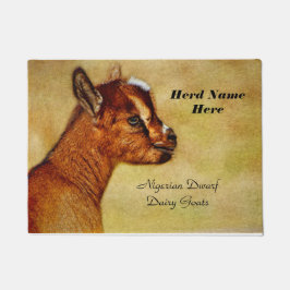 Personalisierter nigerianischer Zwerg Milchziege K Fußmatte