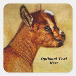 Personalisierter nigerianischer Zwerg Quadratischer Aufkleber