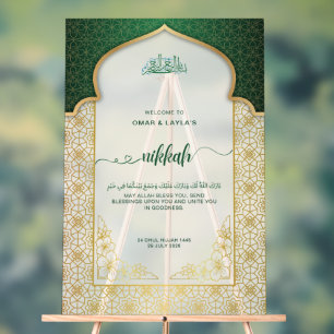 Personalisierter Nikkah-Empfang Acrylschild
