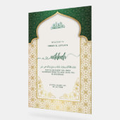 Personalisierter Nikkah-Empfang Acrylschild (Winkel)