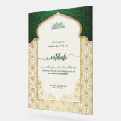 Personalisierter Nikkah-Empfang Acrylschild (Winkel)