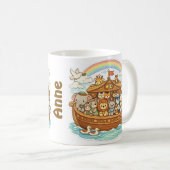 Personalisierter Noahs-Arch-Becher Kaffeetasse (VorderseiteRechts)