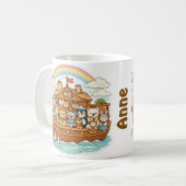 Personalisierter Noahs-Arch-Becher Kaffeetasse (Vorderseite Links)