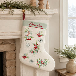 Personalisierter Nordic-Berry-Weihnachtsstrumpf Großer Weihnachtsstrumpf