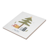 Personalisierter Nordischer Weihnachtsbaumurlaub Fliese (Seite)