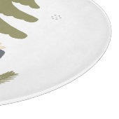 Personalisierter Nordischer Weihnachtsbaumurlaub Schneidebrett (Ecke)