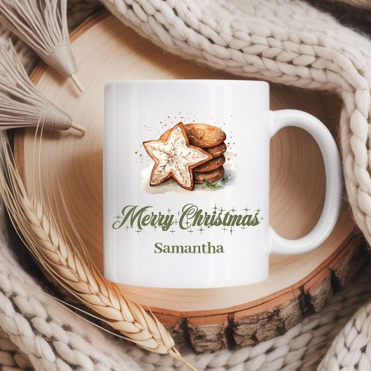 Personalisierter nordischer Weihnachtskaffeebecher Kaffeetasse