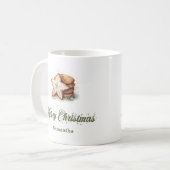 Personalisierter nordischer Weihnachtskaffeebecher Kaffeetasse (Vorderseite Links)