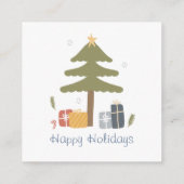 Personalisierter nordischer Weihnachtsurlaub Begleitkarte (Rückseite)