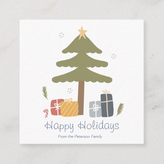 Personalisierter nordischer Weihnachtsurlaub Begleitkarte (Vorderseite)