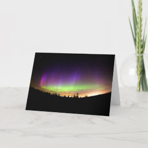 Personalisierter Nordlicht Aurora Borealis Himmel Karte