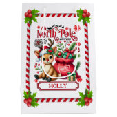 Personalisierter Nordpol Mittlere Geschenktüte (Rückseite)