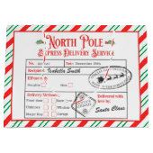 Personalisierter Nordpol Sonderlieferung Santa Große Geschenktüte (Vorderseite)