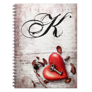 Personalisierter Note Book Country Wood Key zu mei Notizblock