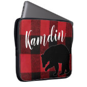 Personalisierter Notebook-Case Red Buffalo Kariert Laptopschutzhülle (Vorne Rechts)