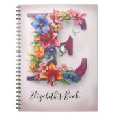 Personalisierter Notebook-Letter E Notizblock (Vorderseite)
