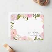 Personalisierter Notecard FLORAL ROMANCE Mitteilungskarte (Vorderseite/Rückseite Beispiel)