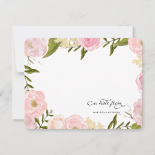 Personalisierter Notecard FLORAL ROMANCE Mitteilungskarte