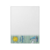 Personalisierter Notepad 3 Driftwood Beach Design Notizblock (Rotiert)