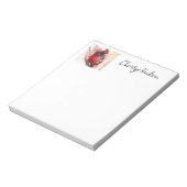 Personalisierter Notepad, Aquarellfarben-Kardinal Notizblock (Rotiert)