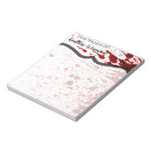 Personalisierter Notepad Blood Spritzer Vampire Go Notizblock (Rotiert)