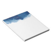 Personalisierter Notepad Blue Watercolor Splash Notizblock (angewinkelt)