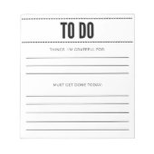 Personalisierter Notepad, Dankesliste, Aufgabenlis Notizblock (Vorderseite)