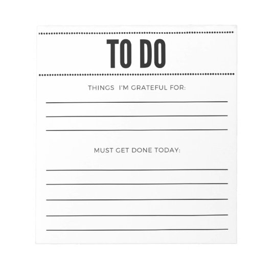 Personalisierter Notepad, Dankesliste, Aufgabenlis Notizblock (Vorderseite)