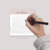 Personalisierter Notepad für Lehrer mit Blume Notizblock