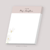 Personalisierter Notepad für Lehrer mit Blume Notizblock