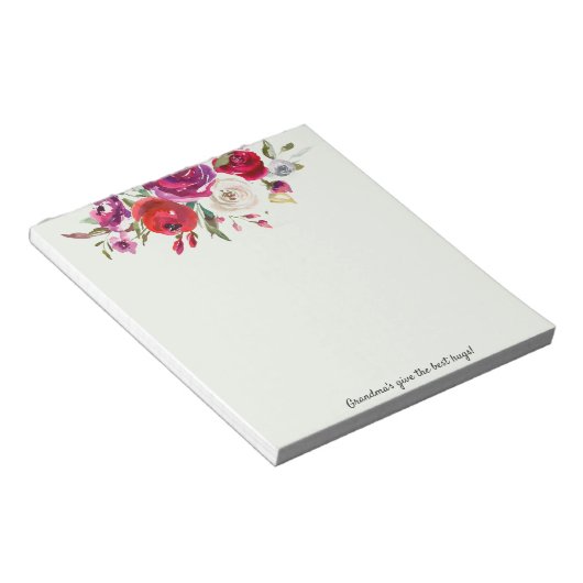 Personalisierter Notepad IHR TEXTgeschenk für Oma Notizblock (angewinkelt)