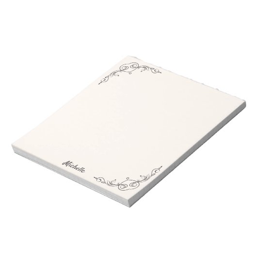 Personalisierter Notepad IHRER TEXT - Namensschild Notizblock (Rotiert)