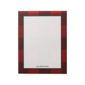 Personalisierter Notepad in Rot und Schwarz Notizblock (Rotiert)