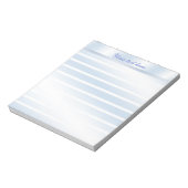 Personalisierter Notepad mit blauer Reflektion Notizblock (Rotiert)