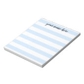 Personalisierter Notepad mit blauer Streifen Notizblock (Rotiert)