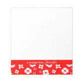 Personalisierter Notepad mit  Blume Notizblock (Vorderseite)