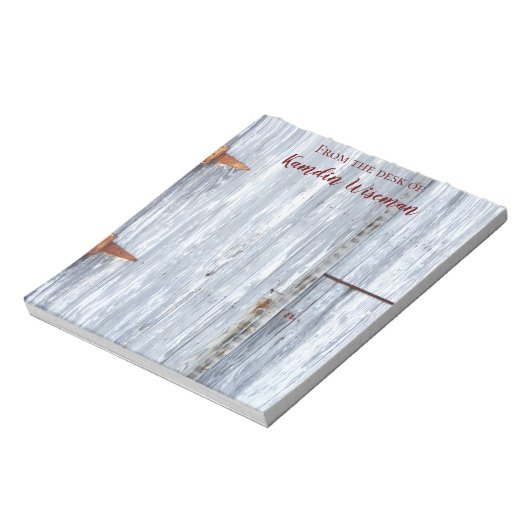 Personalisierter Notepad Weißwaschwalzenstütze Cou Notizblock (Rotiert)