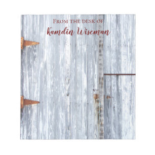 Personalisierter Notepad Weißwaschwalzenstütze Cou Notizblock