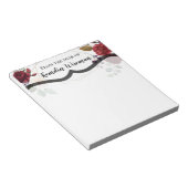 Personalisierter Notepad White Roses Gold Geometri Notizblock (angewinkelt)