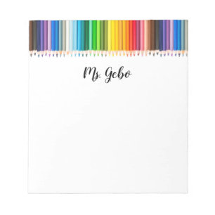 Personalisierter Notizblock mit Bleistiften