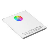 Personalisierter Notizblock mit individuellem Logo (angewinkelt)