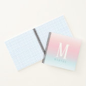 Personalisierter Notizblock mit pastellfarbenem Re (Innenseite)