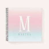 Personalisierter Notizblock mit pastellfarbenem Re (Vorderseite)