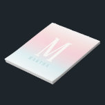 Personalisierter Notizblock mit pastellfarbenem Re<br><div class="desc">Personalisierte pastellfarbene Regenbogengestaltung. Mit Platz für Ihren Namen und Initial. Die leichte Art, aus der Menge stehend cool auszusehen.</div>